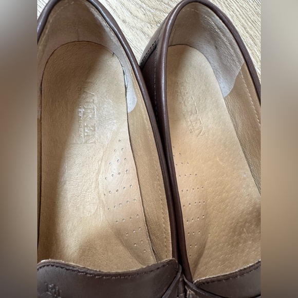 Lauren Ralph Lauren Winnie Burnished Leather Penny Loafers Chestnut Brown 9.5 - Picture 14 of 16